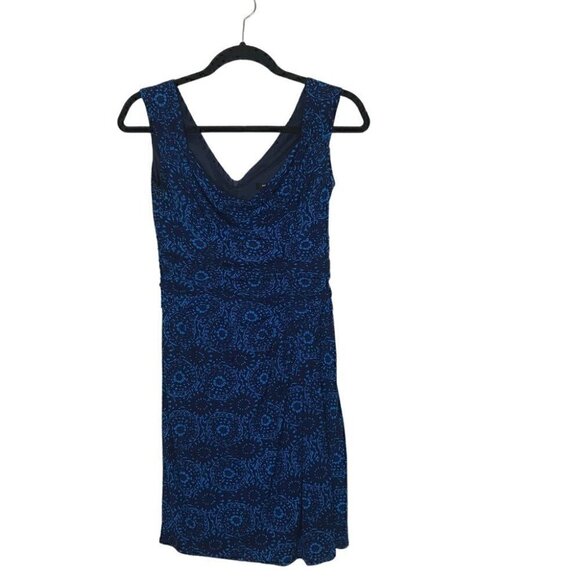 NANETTE Lepore Blue And Black Floral Print Dress Size 2 - Picture 1 of 7